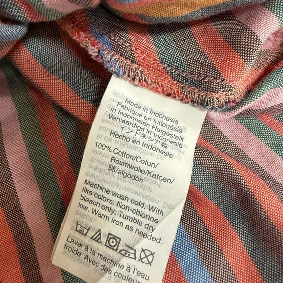 Madewell 100% cotton oversized Butterfly Top in Rainbow Stripe size S - Picture 11 of 11